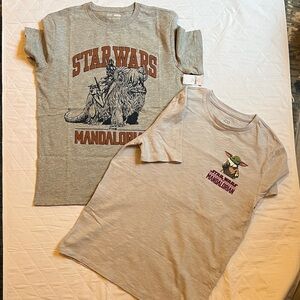 GAP Star Wars Short Sleeve Tees - Mandalorian NWT, Grogu Tee 2 sided graphic.
